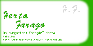 herta farago business card
